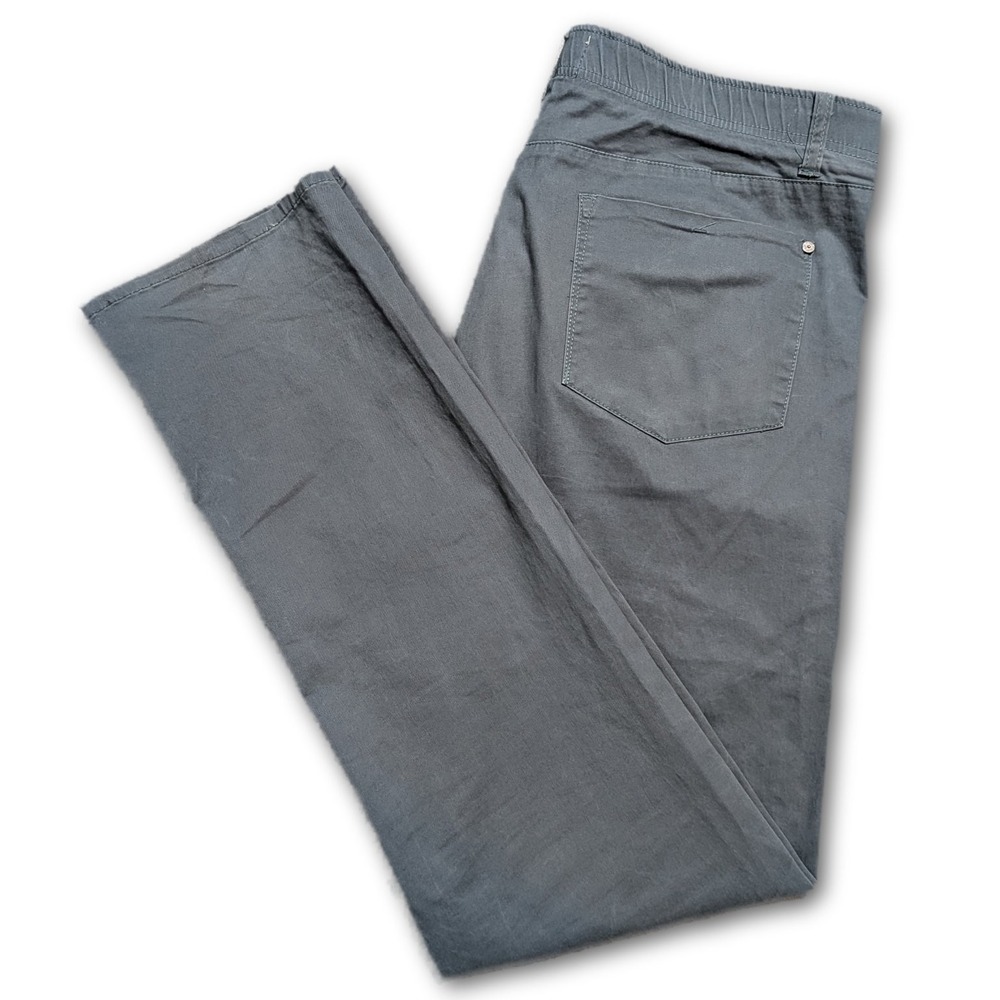 Level Ten Mens 38x32 Pants Stretch Gray Slim Fit LTP-1000 Woven Cotton Chino